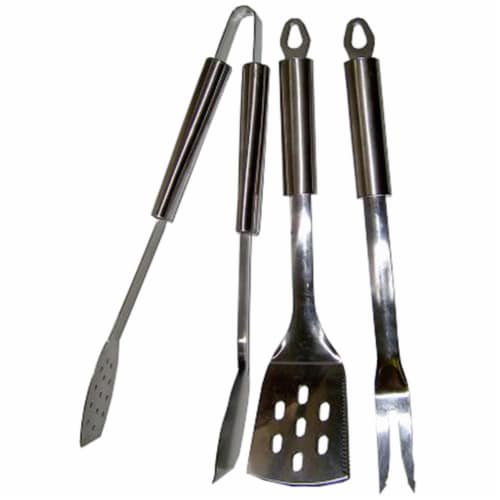 Just Grill It B64A5 Stainless Steel BBQ Toolset- 3 Piece Perspective: front