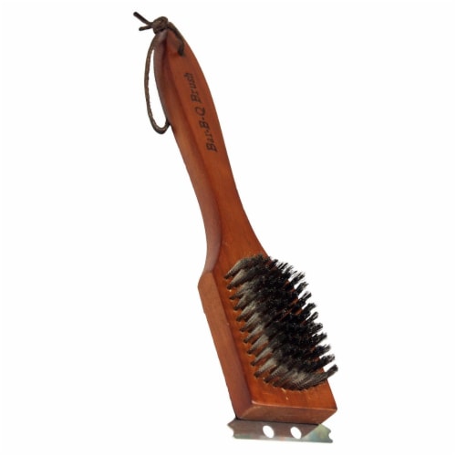 21 Century B65A Wood Brush with Scraper Perspective: front