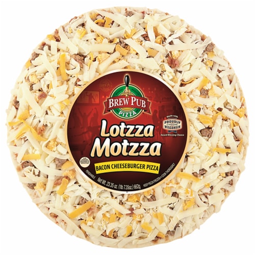Brew Pub Pizza Lotzza Motzza Bacon Cheeseburger Frozen Pizza Perspective: front