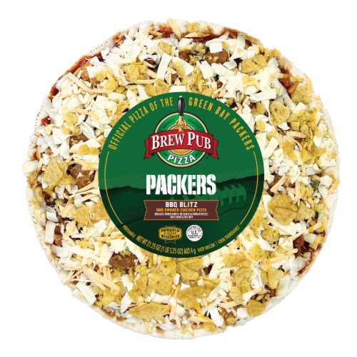 Brew Pub Pizza™ Packers BBQ Blitz Frozen Pizza Perspective: front