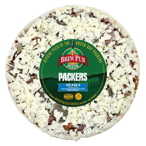 Brew Pub Pizza™ Packers The Pick-6 Frozen Pizza Perspective: front