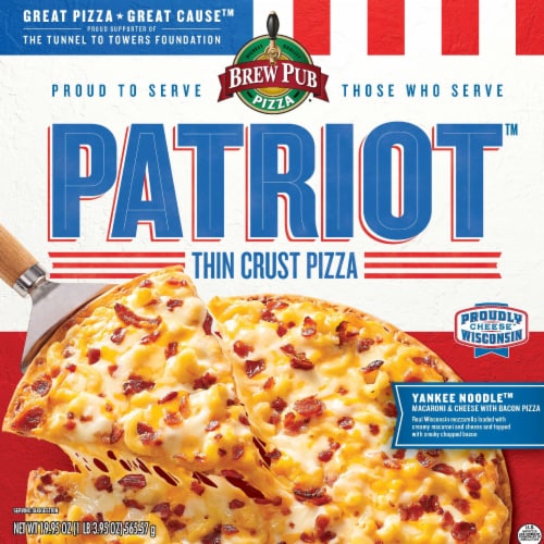 Brew Pub® Patriot™ Yankee Noodle™ Mac & Bacon Pizza Perspective: front