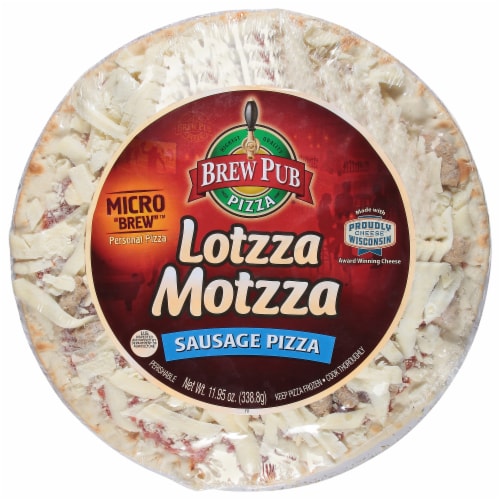 Brew Pub Pizza Lotzza Motzza Sausage Frozen Pizza Perspective: front
