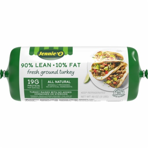 Jennie-O® All-Natural* 90% Lean/10% Fat Fresh Ground Turkey Perspective: front