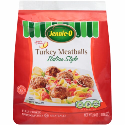 Mariano S Jennie O Italian Style Turkey Meatballs Frozen Side 24 Oz