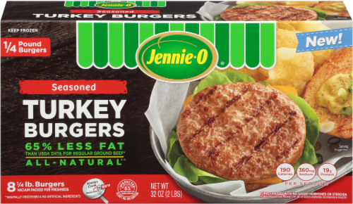 Jennie-O Seasoned Turkey Burgers Perspective: front