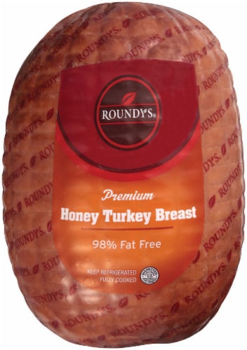 Roundy's® Premium Honey Turkey Breast Fresh Sliced Deli Meat Perspective: front