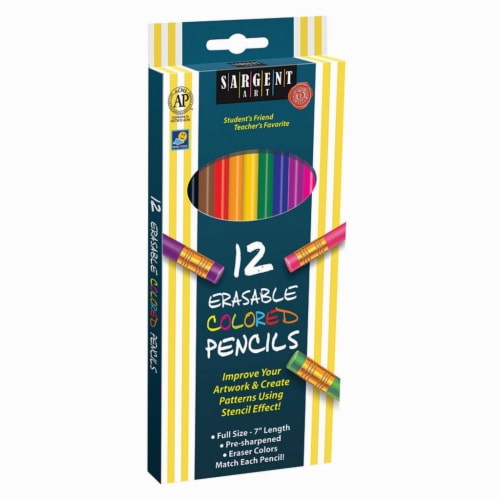Sargent Art SAR227203 Sargent Erasable Clrd Pencil, 12 count Perspective: front