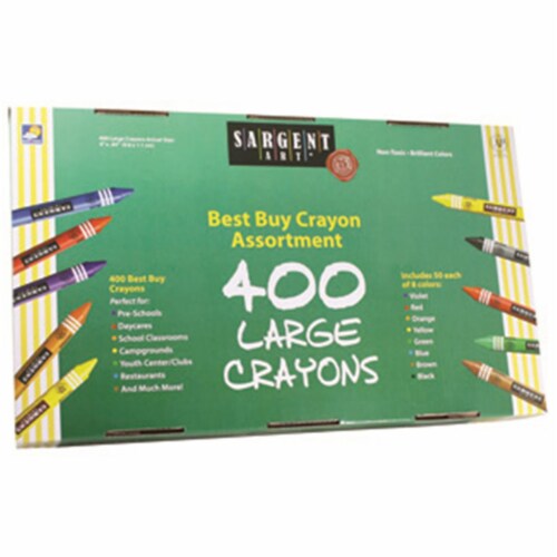 Sargent Art Best Buy Crayon Asst Lg Size 400 Ct Perspective: front