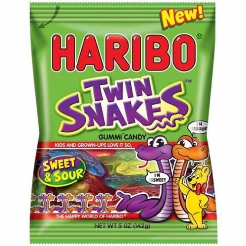 Haribo Twin Snakes Gummi Candy Perspective: front