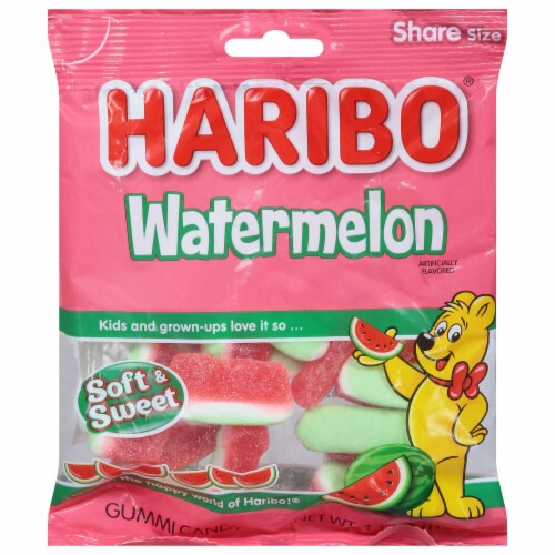 Haribo Watermelon Flavored Gummi Candy Perspective: front