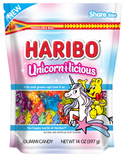 Haribo Unicorn-i-licious Gummy Candy Perspective: front