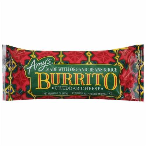 Amy's® Bean & Cheddar Cheese Burrito Perspective: front