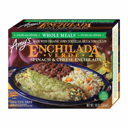 Amy's Spinach & Cheese Enchilada Verde Frozen Meal Perspective: front