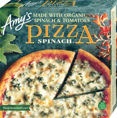 Amy's Spinach Organic Original Crust Frozen Pizza Perspective: front
