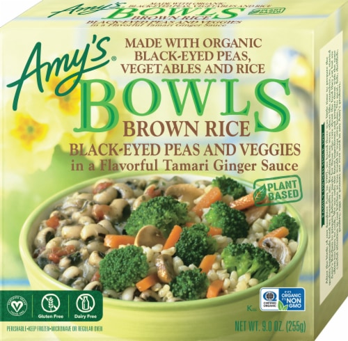 Amy's® Brown Rice Black-Eyed Peas and Veggies Bowl Frozen Meal Perspective: front