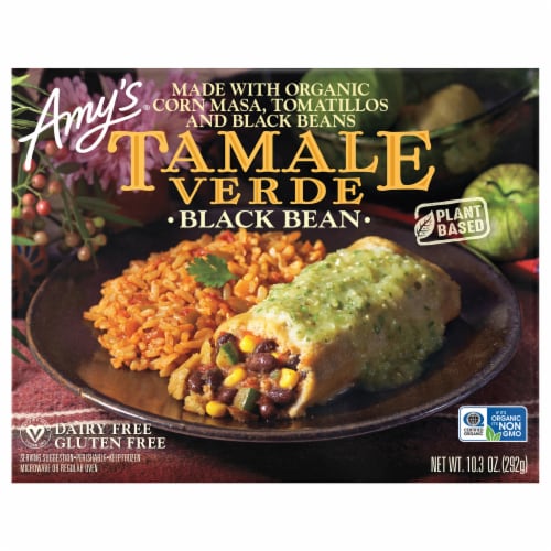 Amy's Black Bean Tamale Verde Frozen Meal Perspective: front