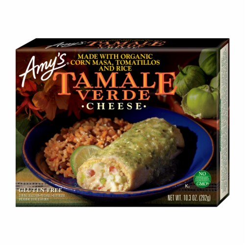 Amy's Cheese Tamale Verde Frozen Meal Perspective: front