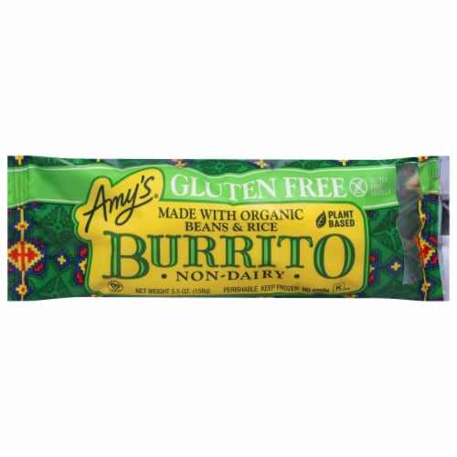 Amy's® Frozen Organic Non-Dairy Gluten Free Bean & Rice Burrito
