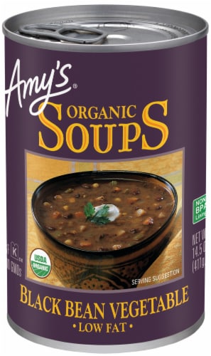 Amy's® Organic Black Bean Vegetable Soup Perspective: front