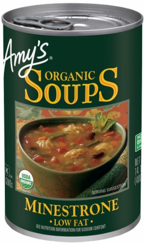 Amy's® Organic Low Fat Minestrone Soup Perspective: front