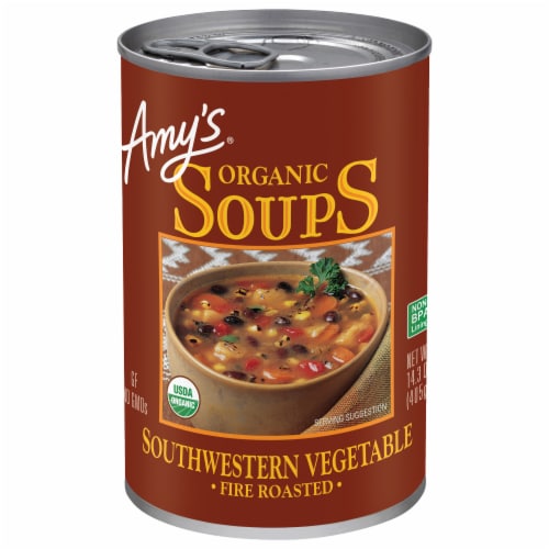 Amy's® Organic Fire Roasted Southwestern Vegetable Soup Perspective: front