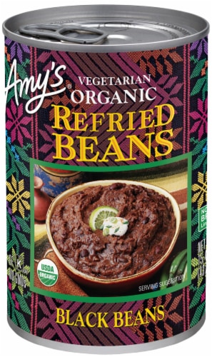 Amy's Organic Refried Black Beans Perspective: front