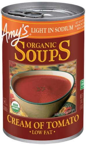 Amy's Organic Cream of Tomato Soup Perspective: front
