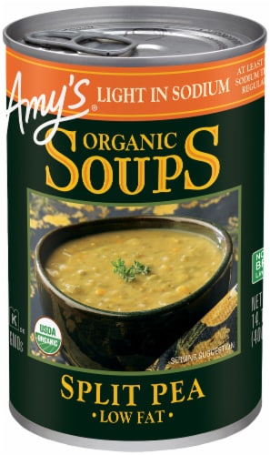 Amy's® Organic Light in Sodium Split Pea Soup Perspective: front
