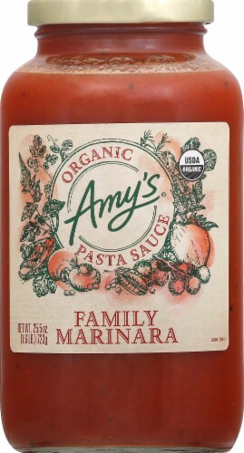 Amy's Organic Family Marinara Pasta Sauce Perspective: front