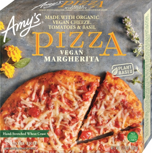 Amy's Vegan Margherita Frozen Pizza Perspective: front