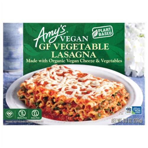 Amy's® Vegan Gluten Free Vegetable Lasagna Frozen Meal Perspective: front