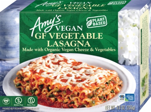 Amy's® Vegan Gluten Free Vegetable Lasagna Frozen Meal Perspective: front