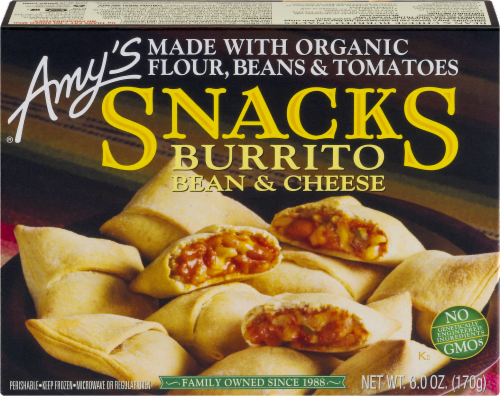 Amy's Snacks Burrito Bean And Cheese Perspective: front