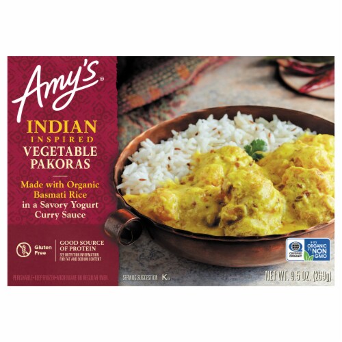 Amy's® Indian Vegetable Pakoras Frozen Meal Perspective: front