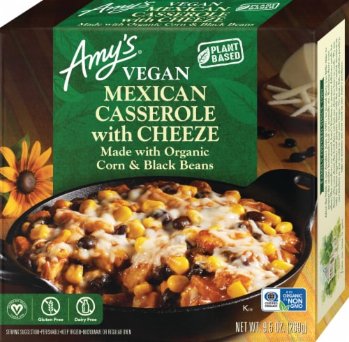 Amy's® Vegan Mexican Casserole with Cheeze Bowl Frozen Meal Perspective: front