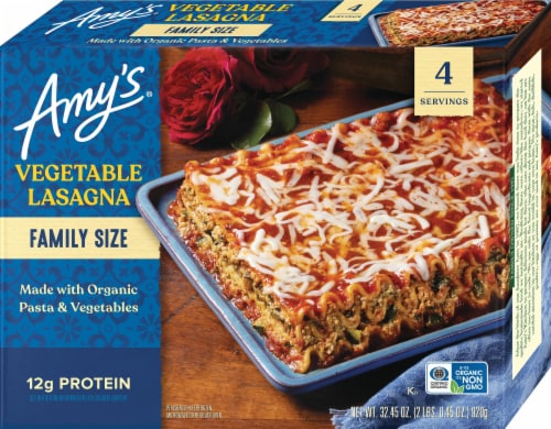 Amy's® Kitchen Vegetable Lasagna Family Size Frozen Meal Perspective: front