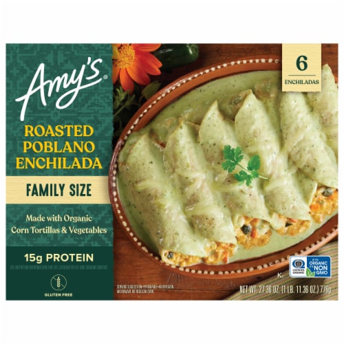Amy's® Roasted Poblano Enchilada Family Size Frozen Meal Perspective: front