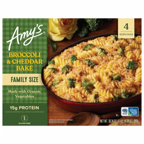 Amy's® Family Sized Broccoli & Cheddar Bake Perspective: front
