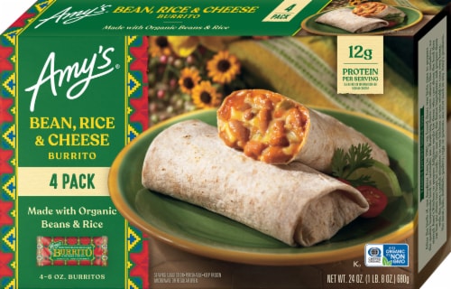 Amy's® Kitchen Bean Rice & Cheese Burrito Perspective: front