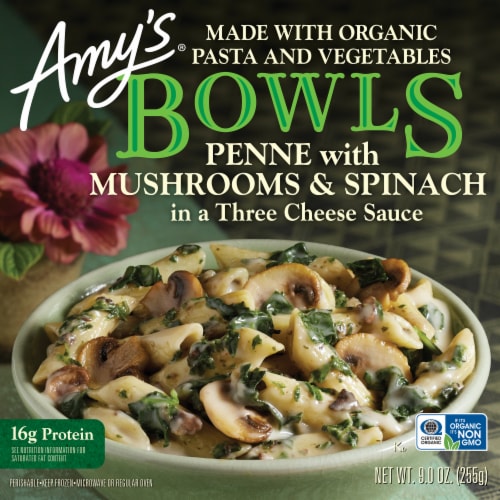 Amy's® Mushroom & Spinach Penne Bowl Perspective: front