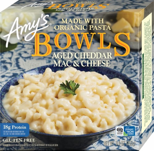 Amy's Aged Cheddar Mac & Cheese Bowl Perspective: front