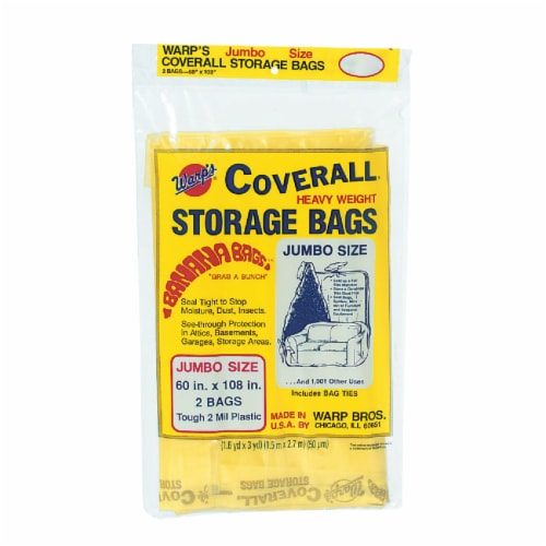 Warp's® 2 Pack Banana Bags™ Heavy Weight Jumbo Storage Bags Perspective: front