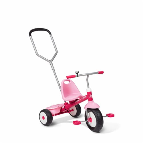 Radio Flyer Deluxe Steer and Stroll Kids Tricycle Pink 1 Piece