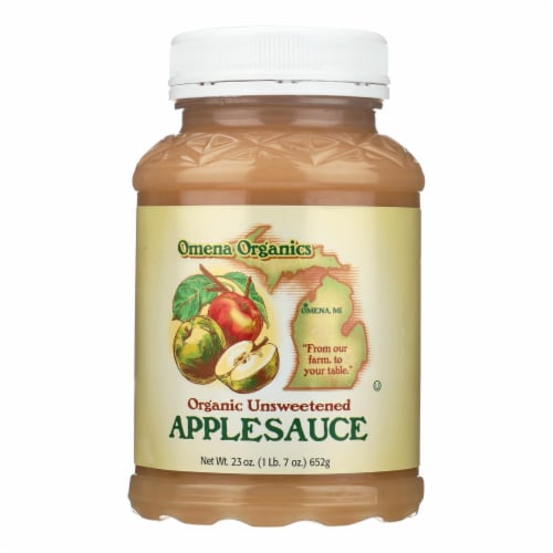 Omena Organics Unsweetened Applesauce Perspective: front