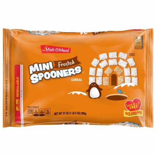 Malt-O-Meal Frosted Mini Spooners Bag Cereal Perspective: front