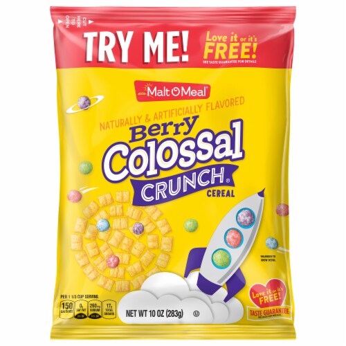 Malt-O-Meal Berry Colossal Crunch Cereal Perspective: front