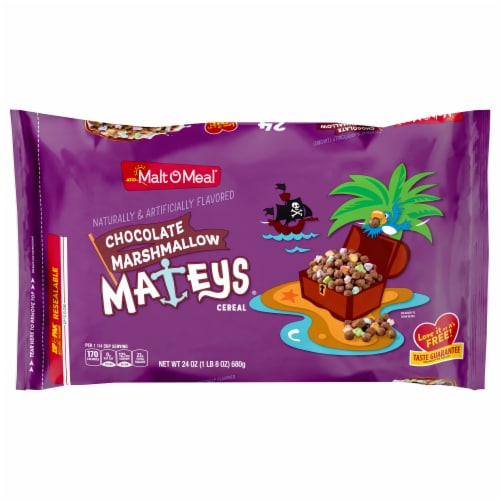 Malt-O Meal® Chocolate Marshmallow Mateys® Cereal Perspective: front