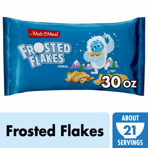 Malt-O-Meal Frosted Flakes Family Size Bag Cereal Perspective: front