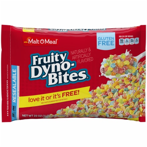 Malt-O Meal Fruity Dyno Bites Cereal Perspective: front
